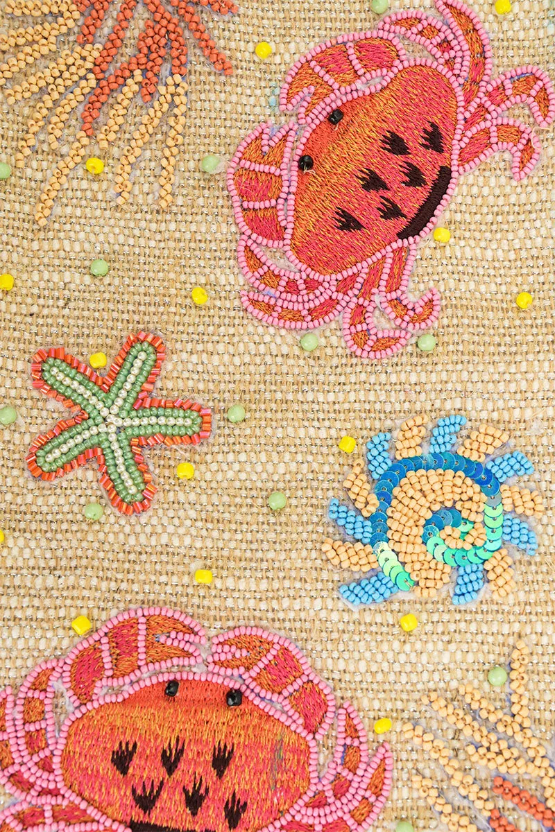 Crab Shell Embellished Boat Tote sold by America & Beyond product image thumbnail 2