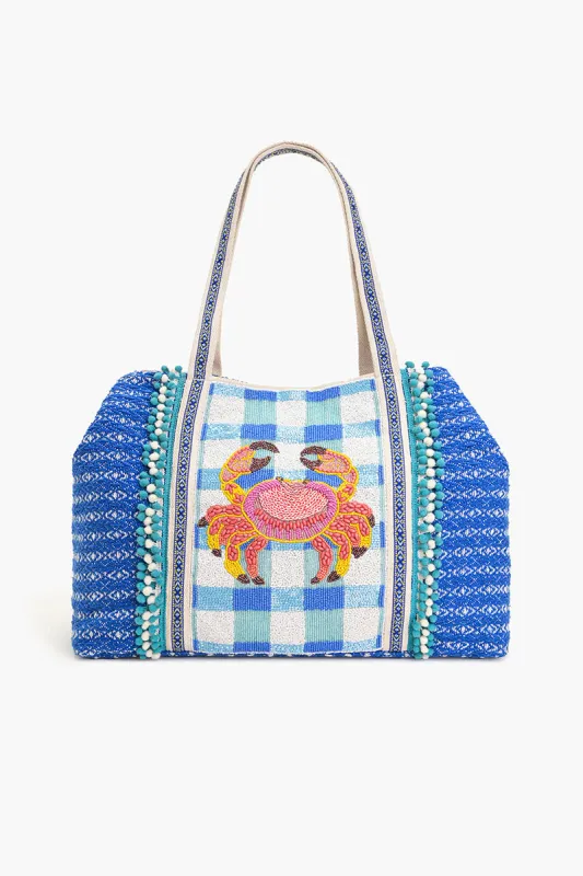 Crab It Beaded Tote sold by America & Beyond
