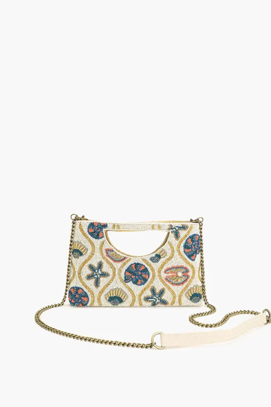 Sunlit Shore Beaded Clutch Bag sold by America & Beyond