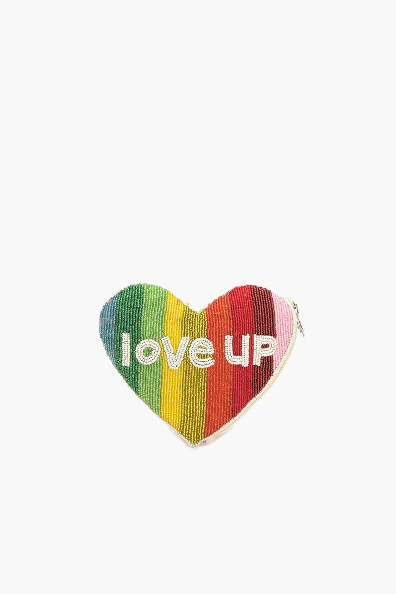 Love Up Rainbow Heart Pouch sold by America & Beyond