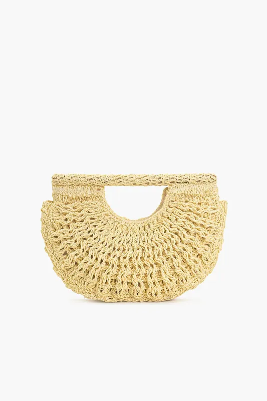 Sunrise Weave Straw Clutch sold by America & Beyond