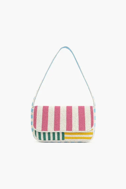 Candy Stripes Embelished Shoulder Bag sold by America & Beyond
