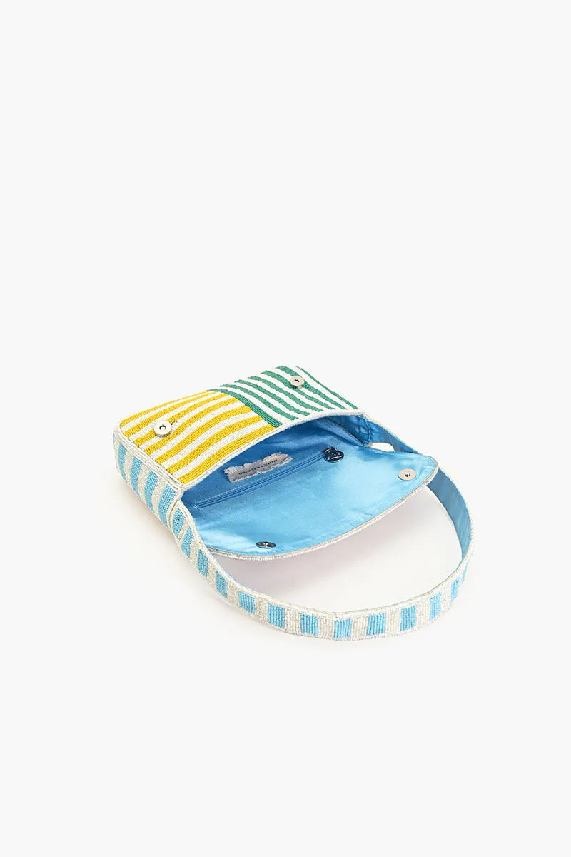 Candy Stripes Embelished Shoulder Bag sold by America & Beyond product image thumbnail 5