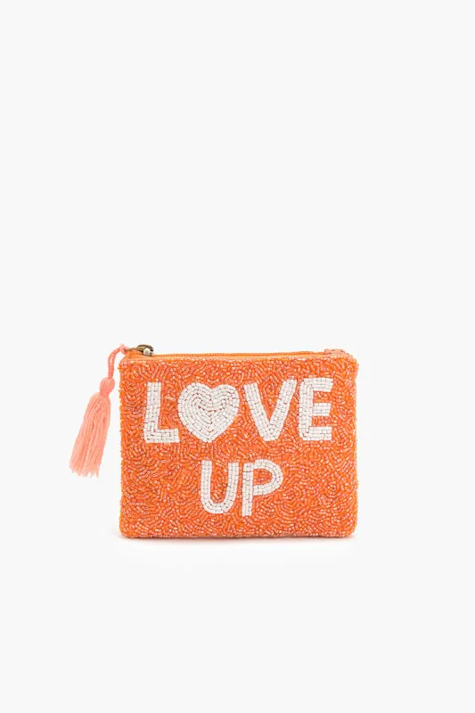 Love up Coral Coin Pouch sold by America & Beyond