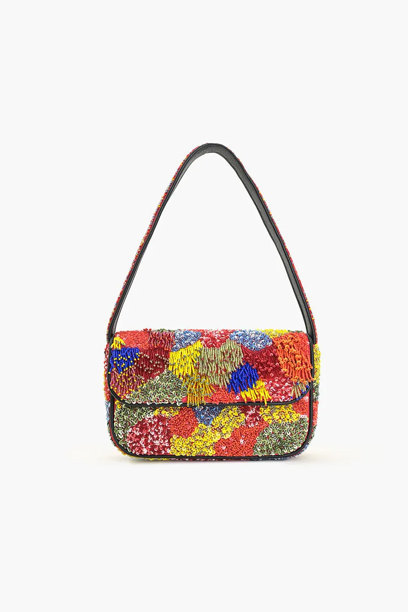 Harlequin Fringed Shoulder Bag sold by America & Beyond