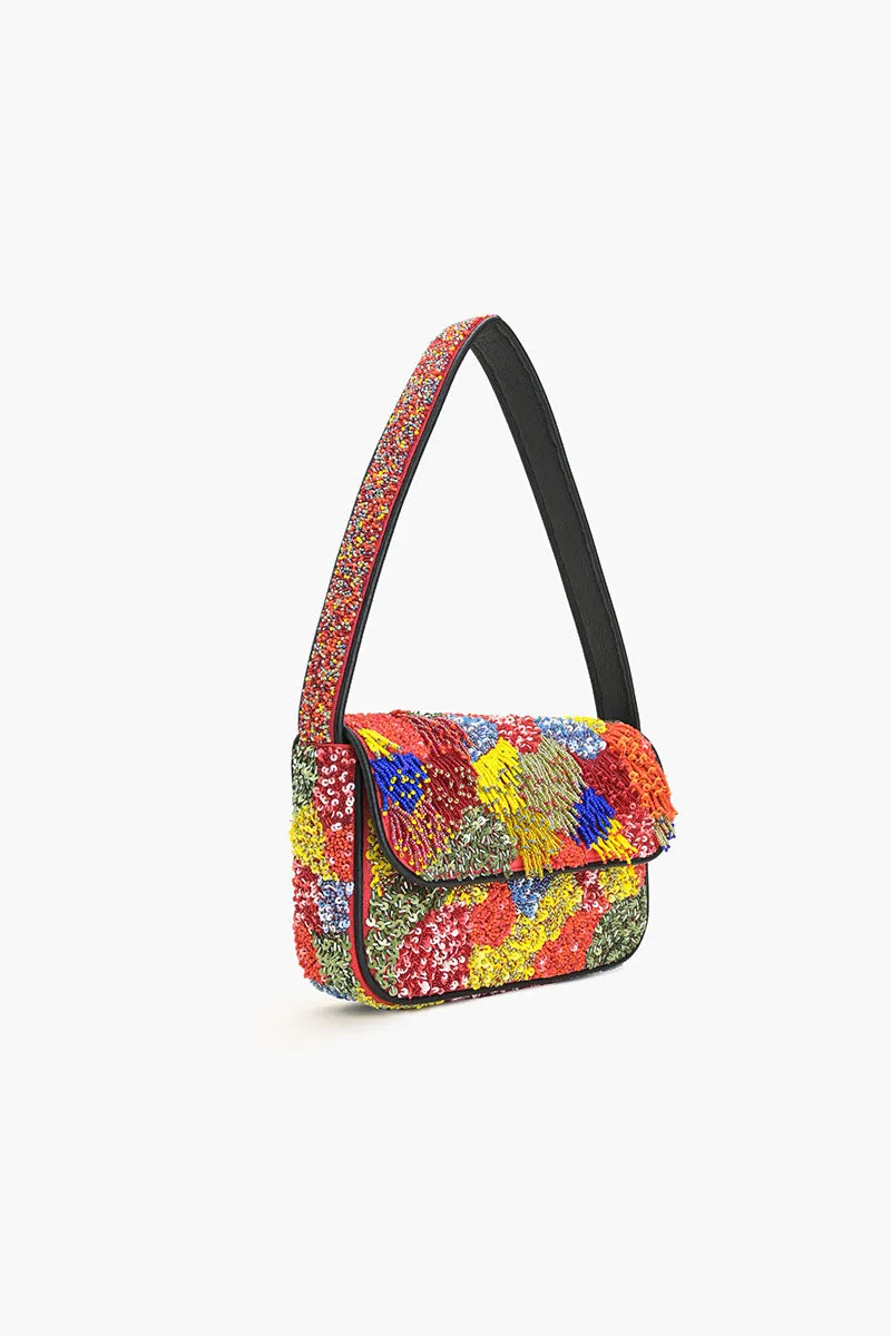 Harlequin Fringed Shoulder Bag sold by America & Beyond product image thumbnail 3