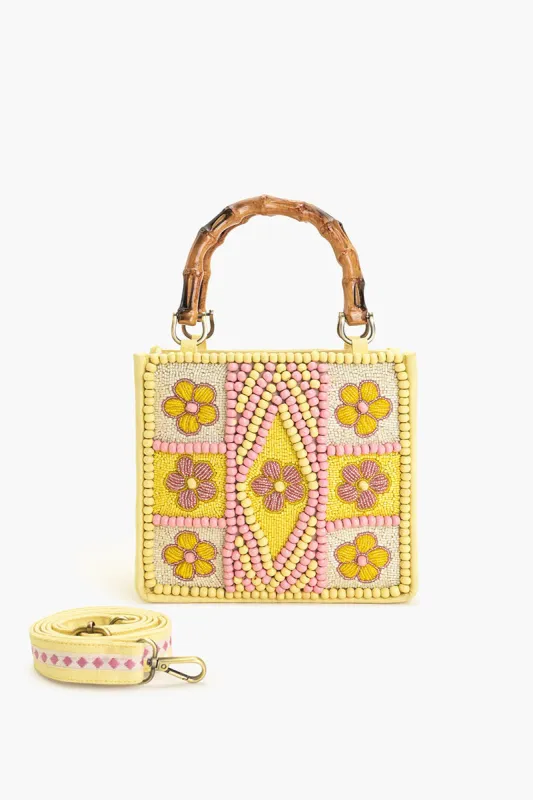 Butter Blossom Top Handle Bag made by America & Beyond