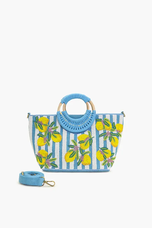 Limoncello Stripe Tote Bag made by America & Beyond