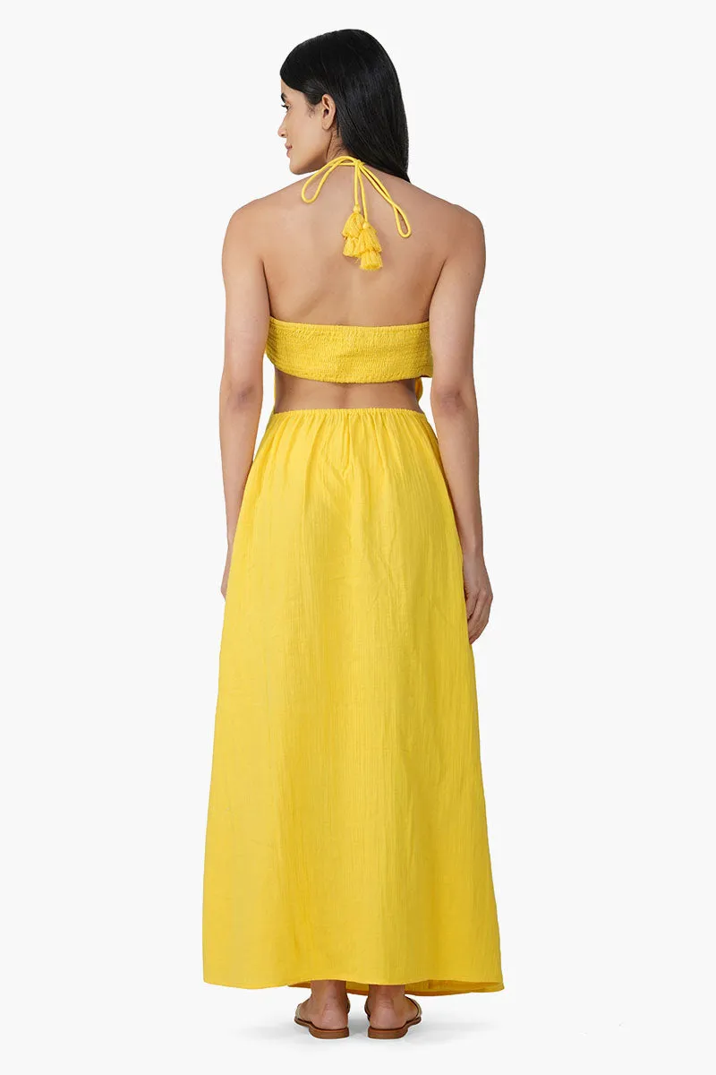 Nash Yellow Flora Dress sold by America & Beyond product image thumbnail 4