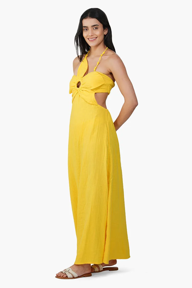Nash Yellow Flora Dress sold by America & Beyond product image thumbnail 3