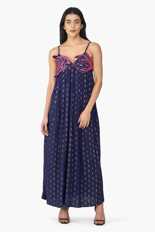 Bowfin Fish Embellished Lurex Dress sold by America & Beyond