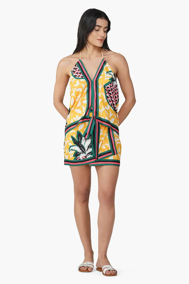 Macaroon Ananas Printed Top sold by America & Beyond