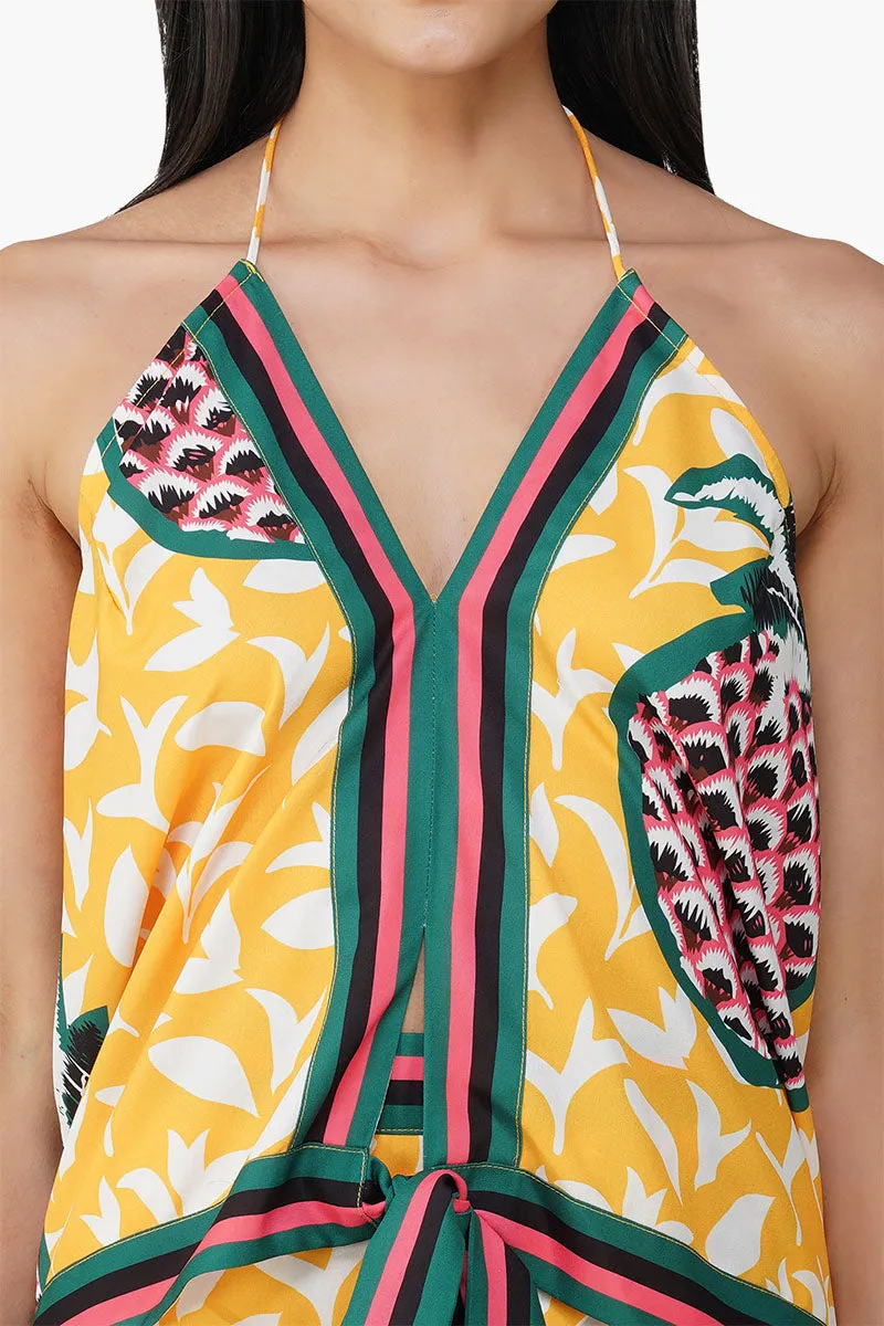 Macaroon Ananas Printed Skirt sold by America & Beyond product image thumbnail 5