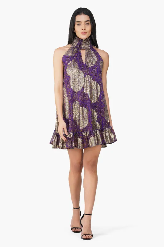 Victoria Iris Printed Short Dress sold by America & Beyond