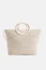Birch Lurex Durrie Cane Handle Hand Woven Large Tote sold by America & Beyond