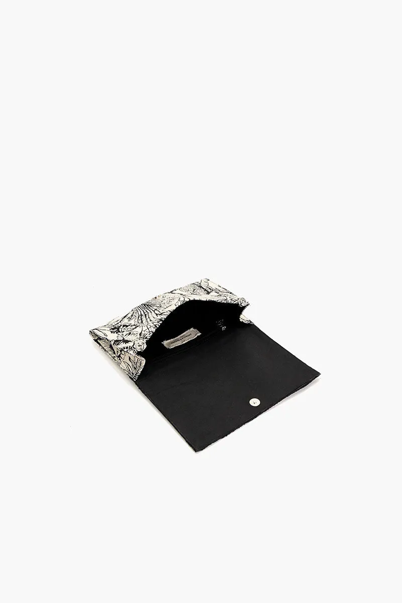 Tropical Leopard Embellished Clutch sold by America & Beyond product image thumbnail 5