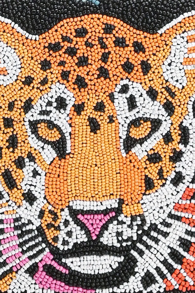 Tropical Leopard Embellished Clutch sold by America & Beyond product image thumbnail 2