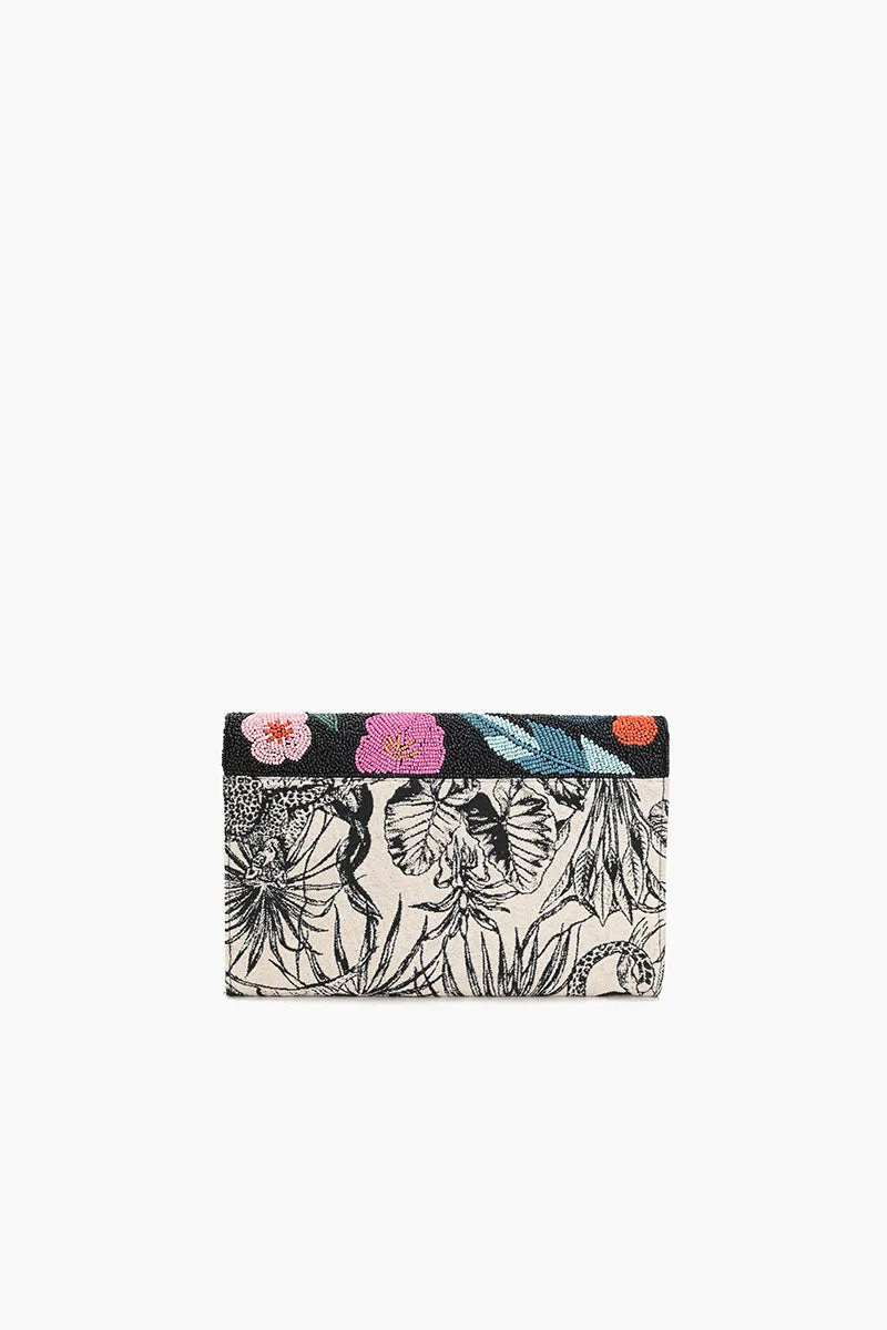 Tropical Leopard Embellished Clutch sold by America & Beyond product image thumbnail 4