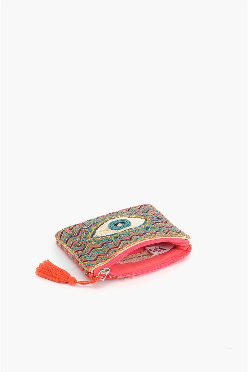 Evil Eye Goodluck Embellished Mini Pouches sold by America & Beyond product image thumbnail 3