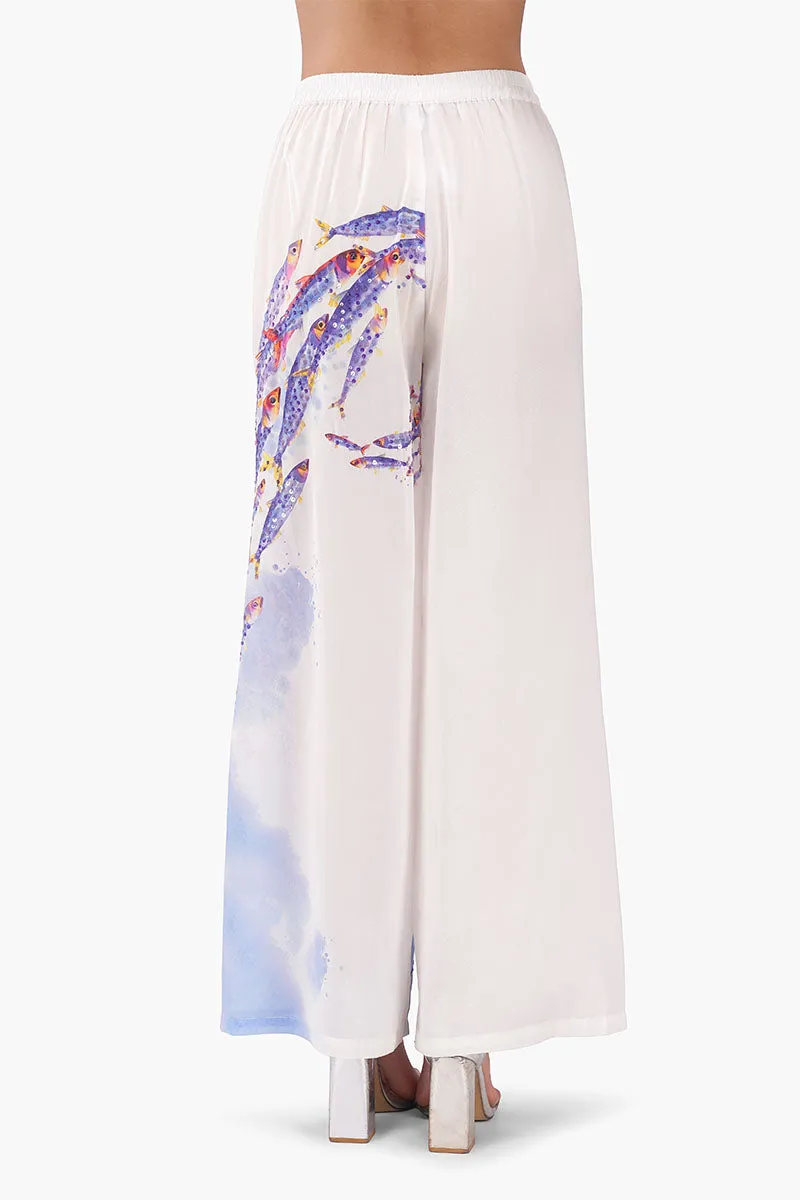 Aqua Ballet Fish Printed Embellished Pants sold by America & Beyond product image thumbnail 5