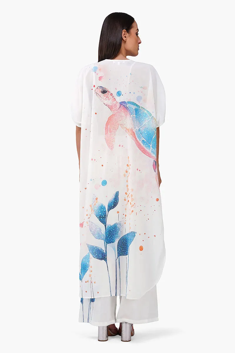 Turtle Tango Printed Embellised Cover Up sold by America & Beyond product image thumbnail 4