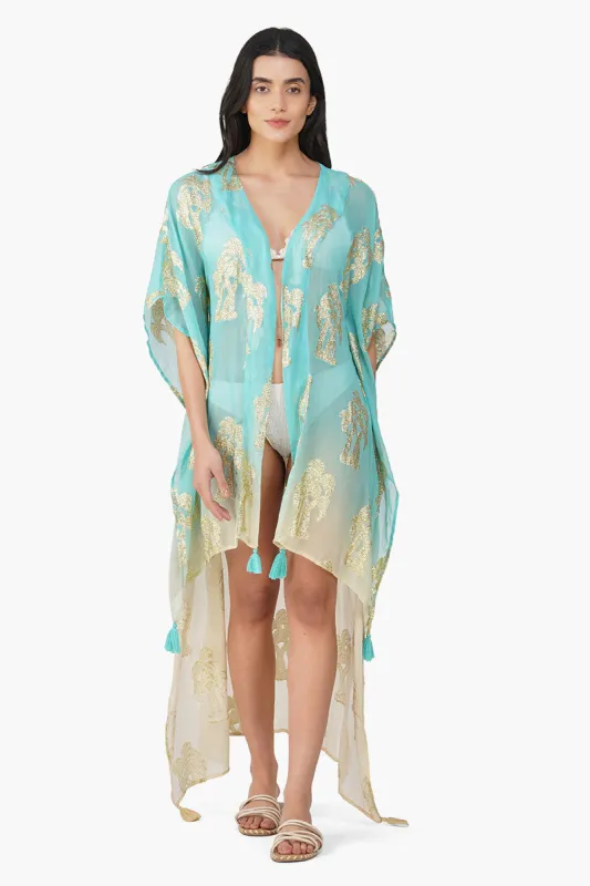 Aquatan Ombray Lurex Short Cover Up sold by America & Beyond