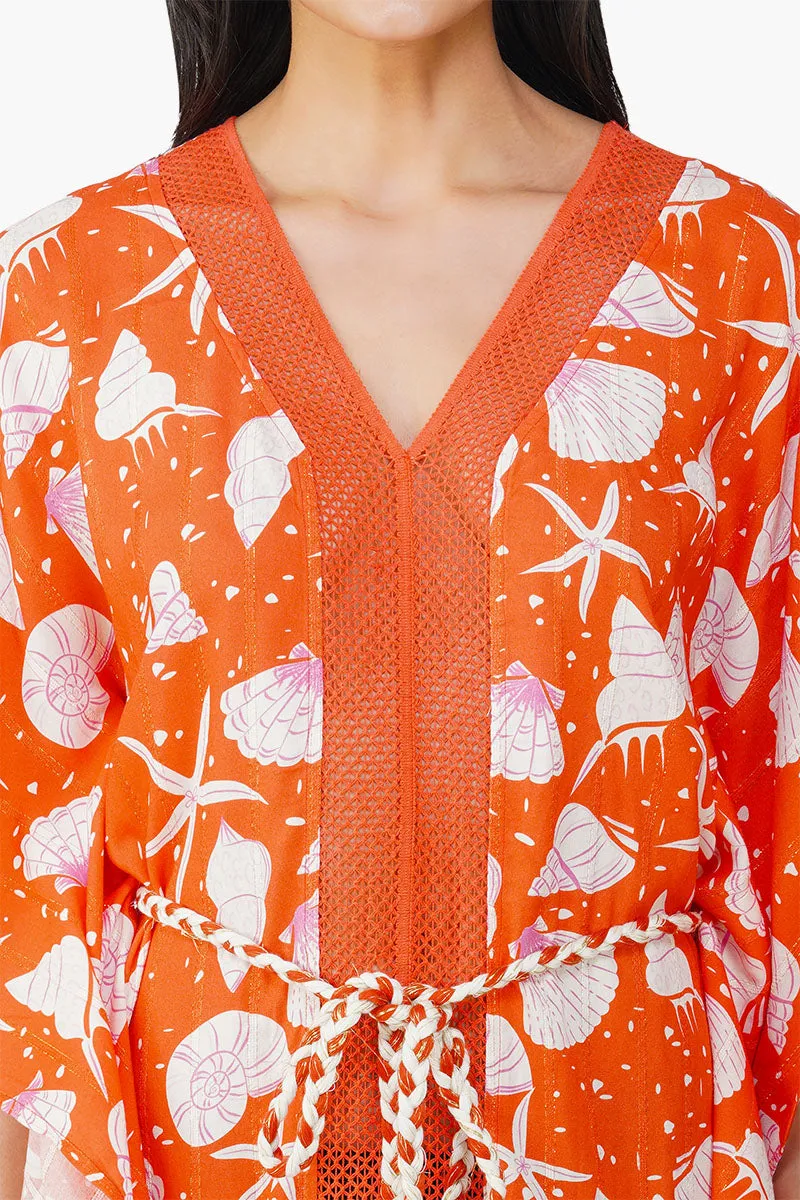 Coralina Printed Kaftan sold by America & Beyond product image thumbnail 5