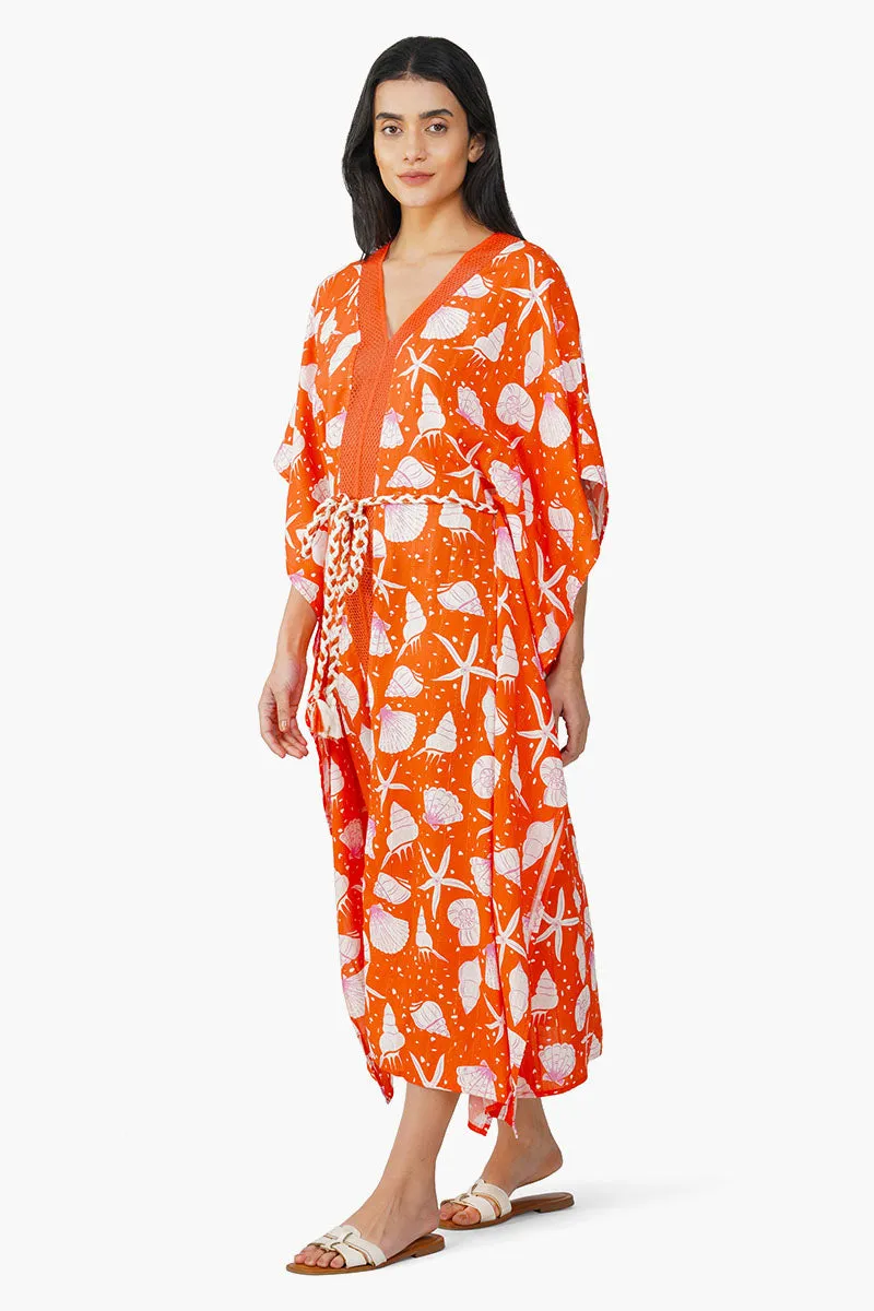 Coralina Printed Kaftan sold by America & Beyond product image thumbnail 3
