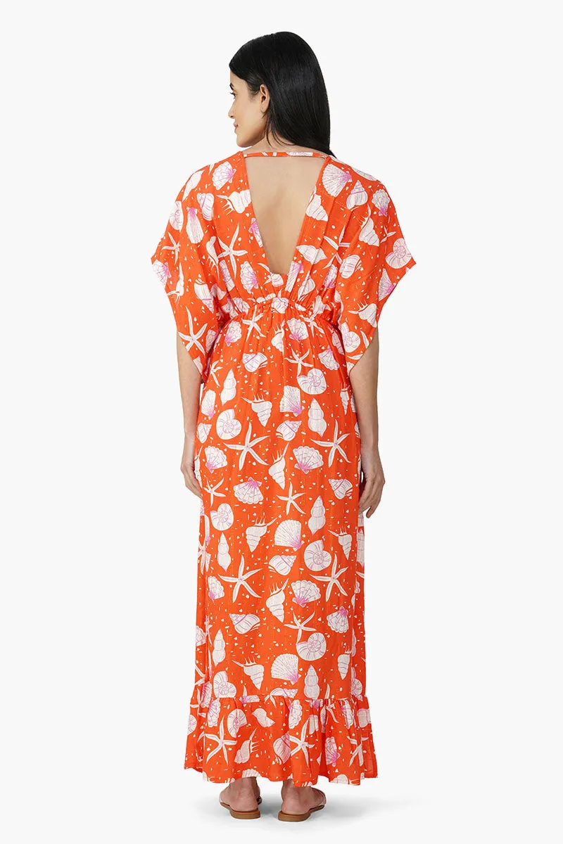 Coralina Printed Maxi Dress sold by America & Beyond product image thumbnail 5