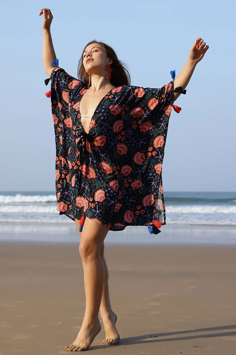 Night Murphy Short Kaftan sold by America & Beyond