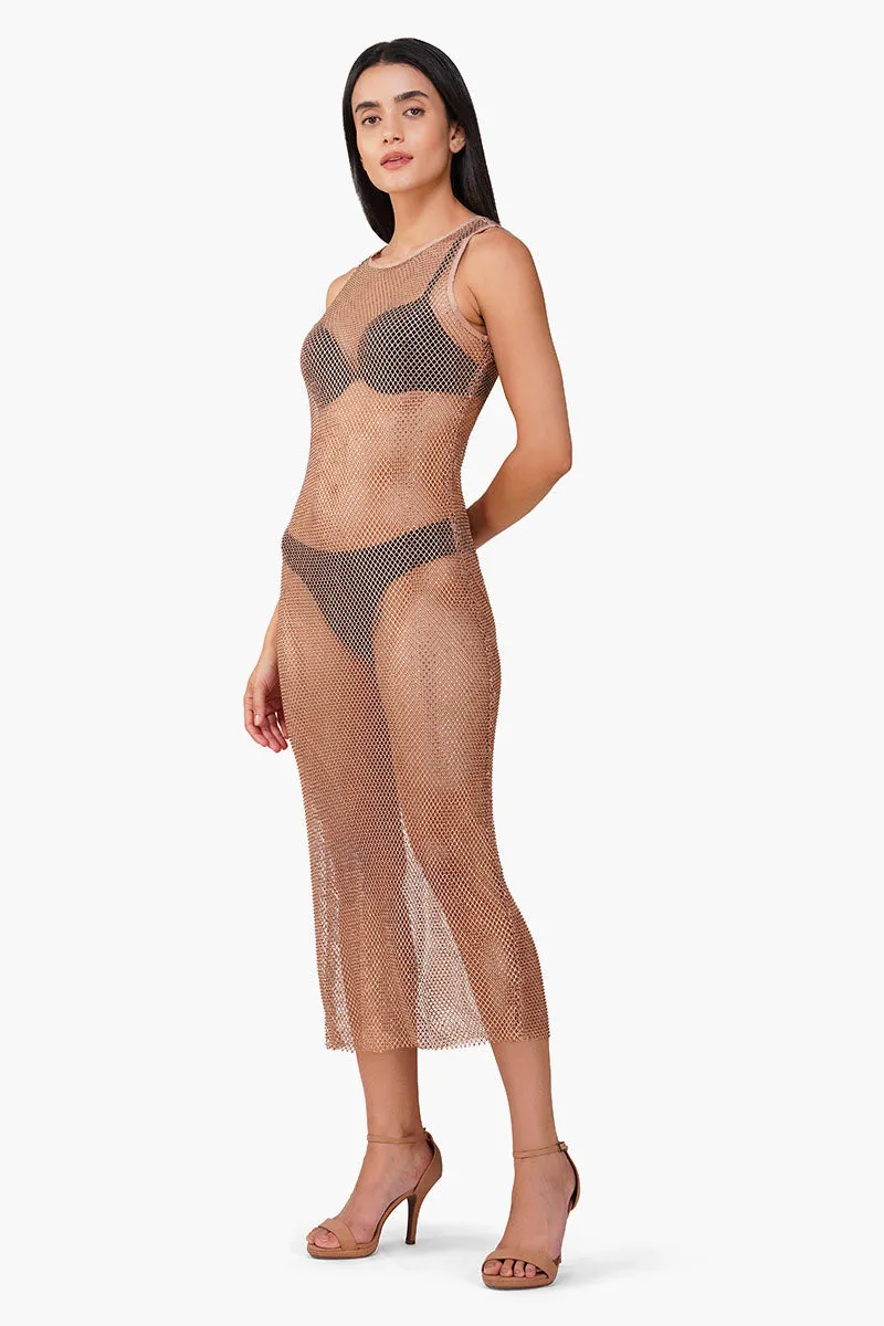 Sheer Sequin Mesh Dress sold by America & Beyond product image thumbnail 3