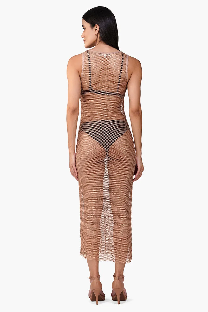 Sheer Sequin Mesh Dress sold by America & Beyond product image thumbnail 4