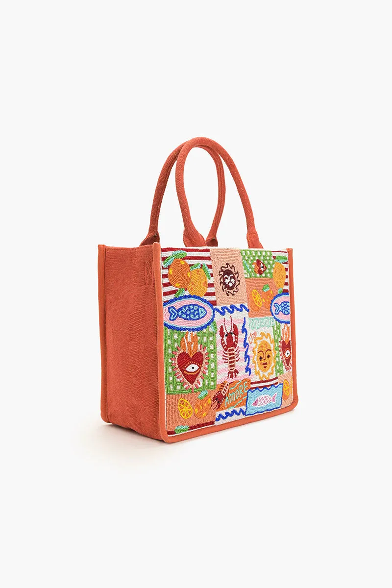 Sun & Sea Beaded Tote sold by America & Beyond product image thumbnail 5
