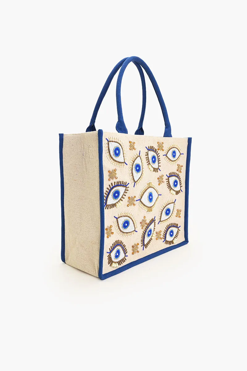 Shining Eyes Embellished Tote sold by America & Beyond product image thumbnail 3