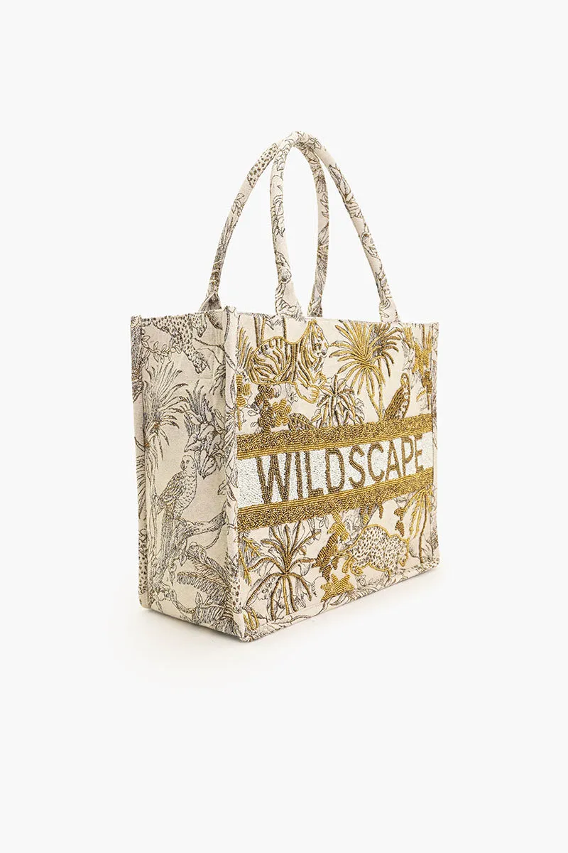 Wildscape Embellished Tote sold by America & Beyond product image thumbnail 3