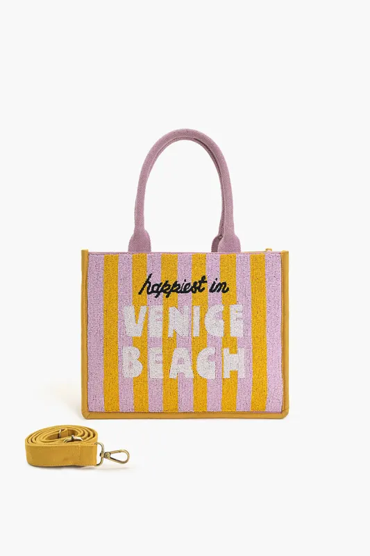 Venice Beach Beaded Tote sold by America & Beyond