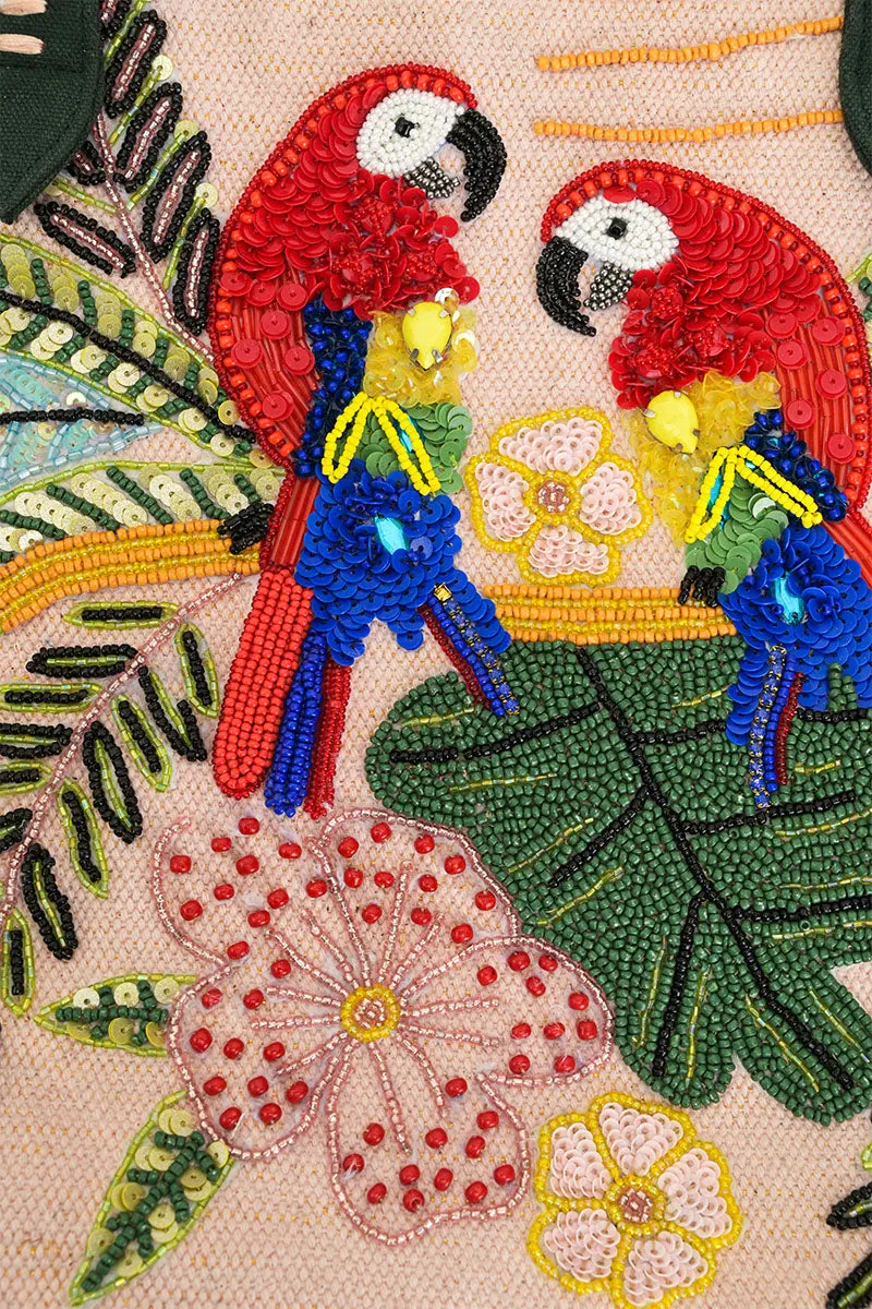 Sunny Parrot Beaded Tote sold by America & Beyond product image thumbnail 3