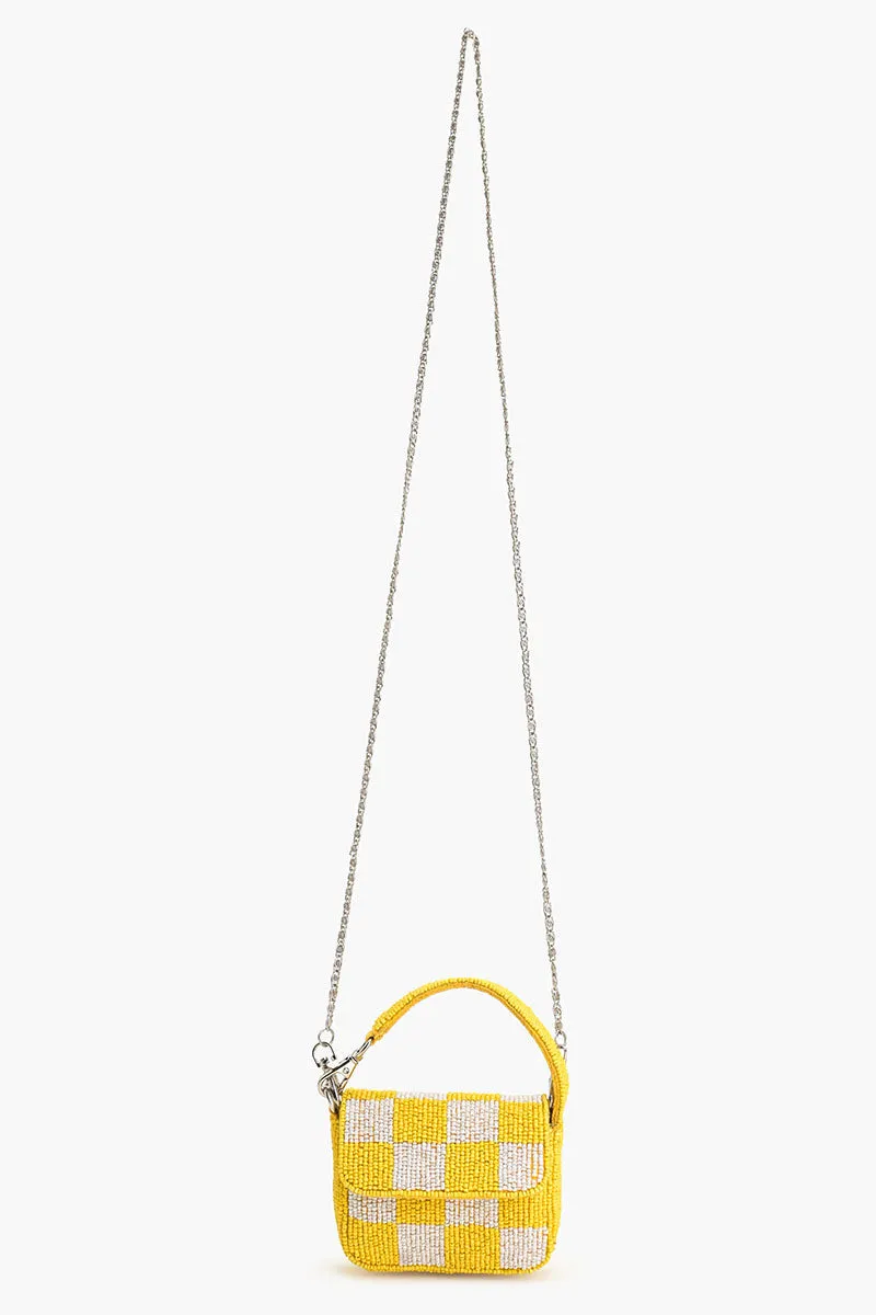Lemon Sour Chequred Mini Bag sold by America & Beyond product image thumbnail 5