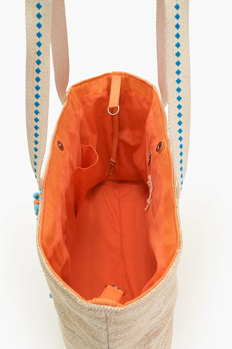 Crabby Waves Beaded Tote sold by America & Beyond product image thumbnail 5