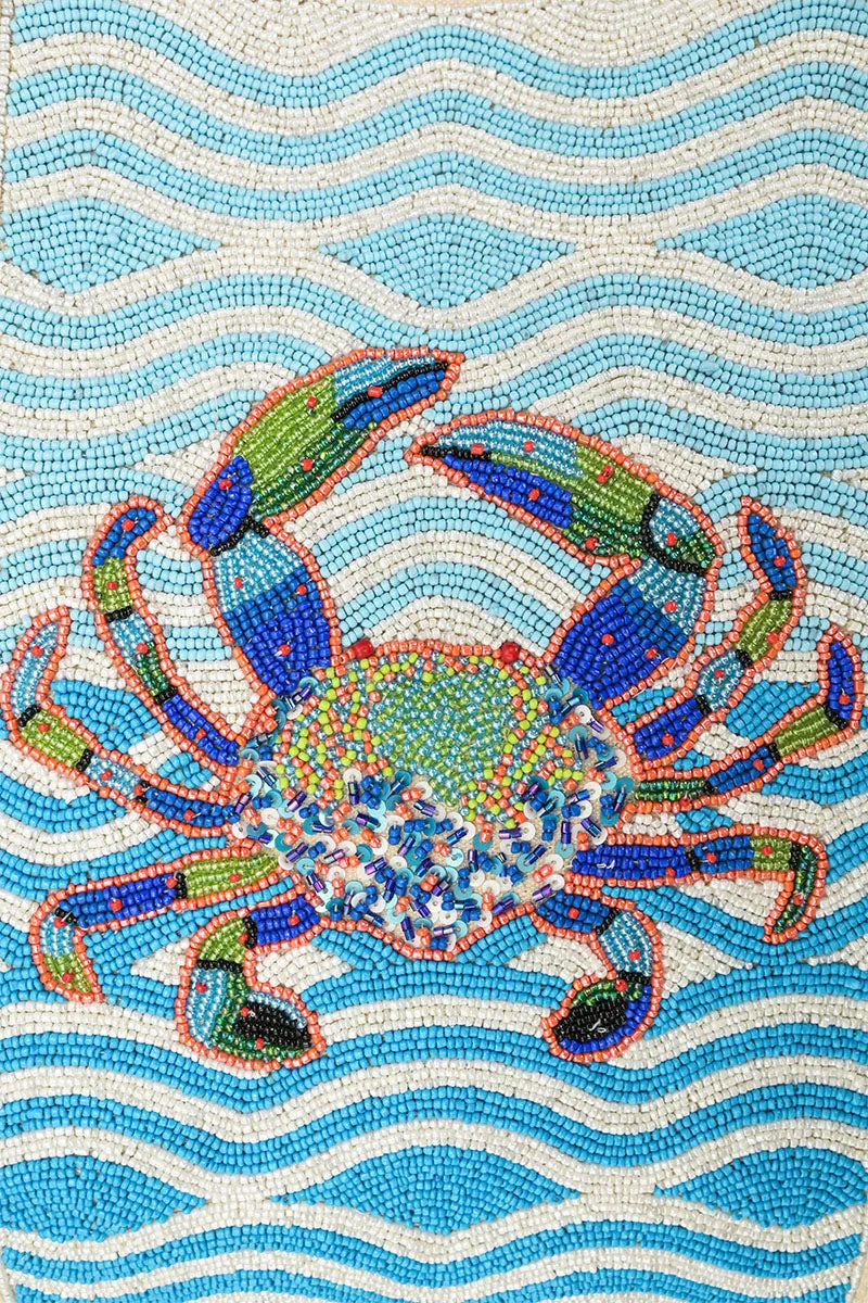 Crabby Waves Beaded Tote sold by America & Beyond product image thumbnail 2