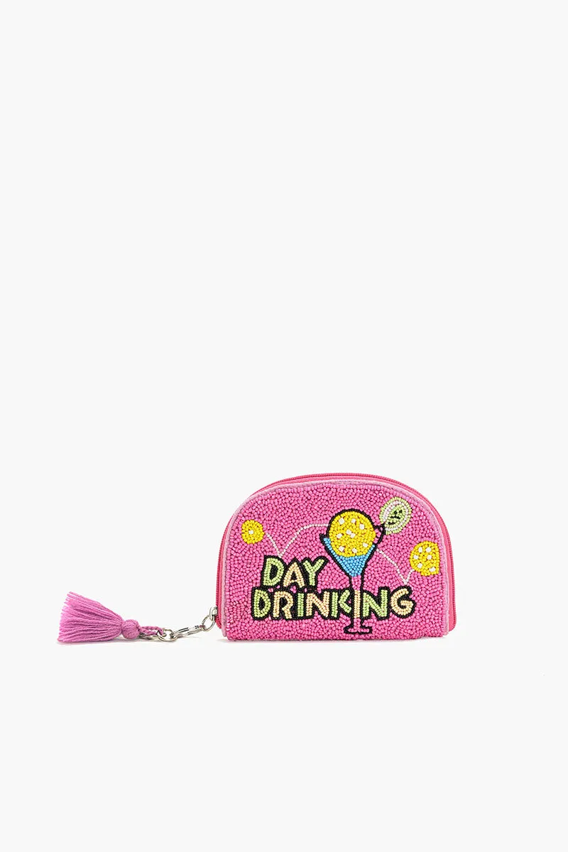 Day Drinking Beaded Pouch sold by America & Beyond