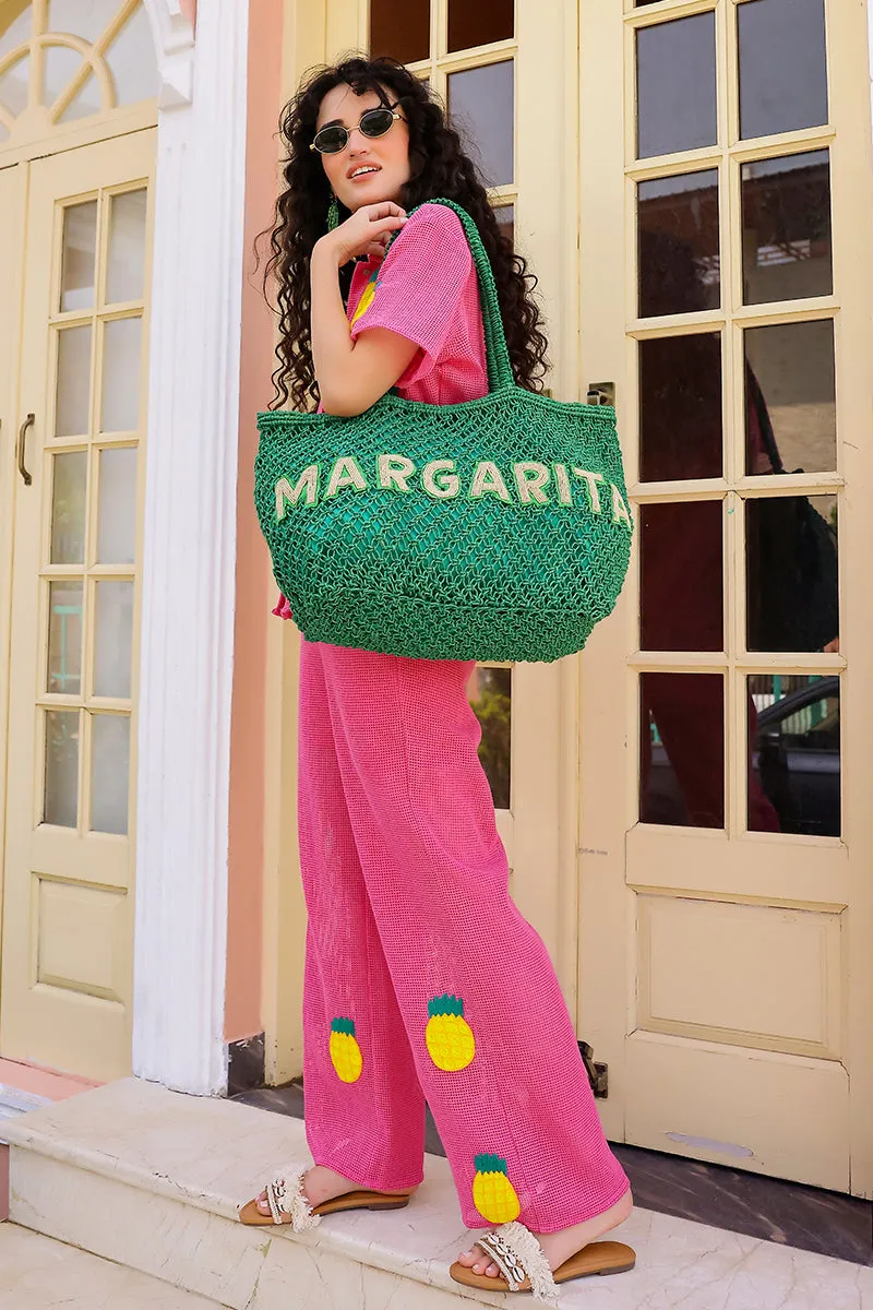 Margarita Beaded Macrame Jute Tote sold by America & Beyond product image thumbnail 2