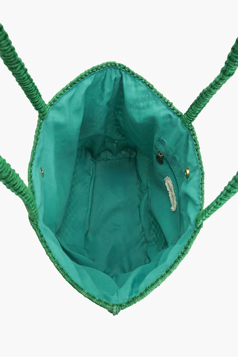 Margarita Beaded Macrame Jute Tote sold by America & Beyond product image thumbnail 5