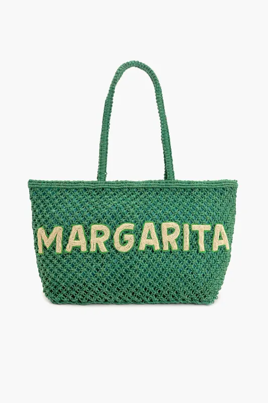 Margarita Beaded Macrame Jute Tote sold by America & Beyond