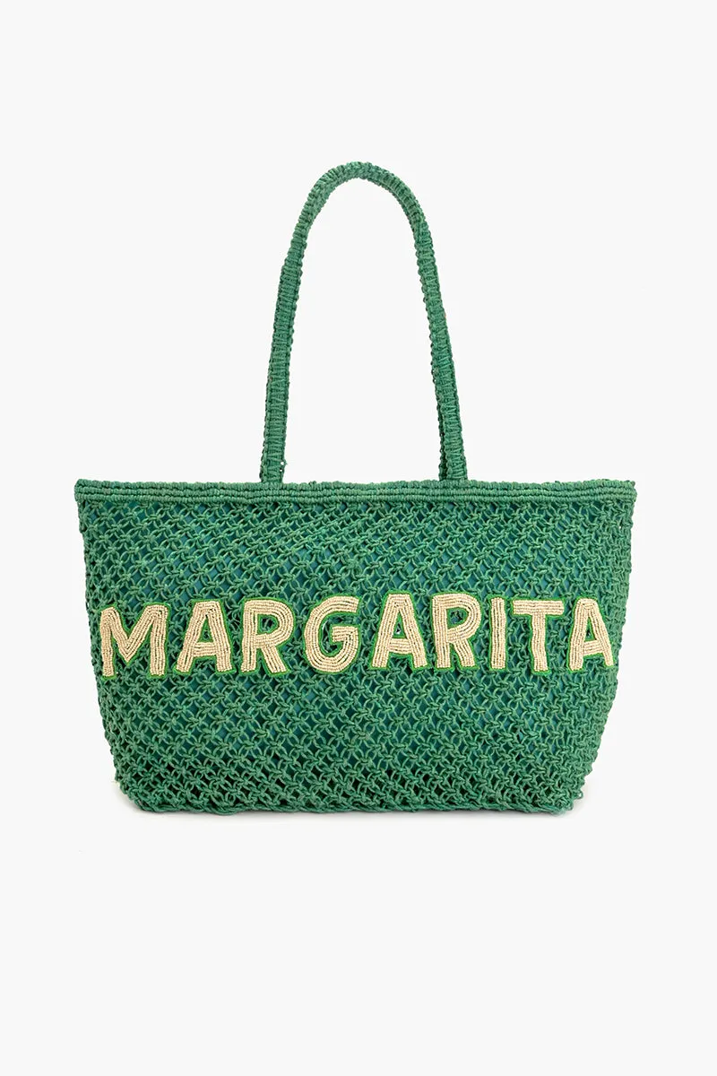 Margarita Beaded Macrame Jute Tote sold by America & Beyond