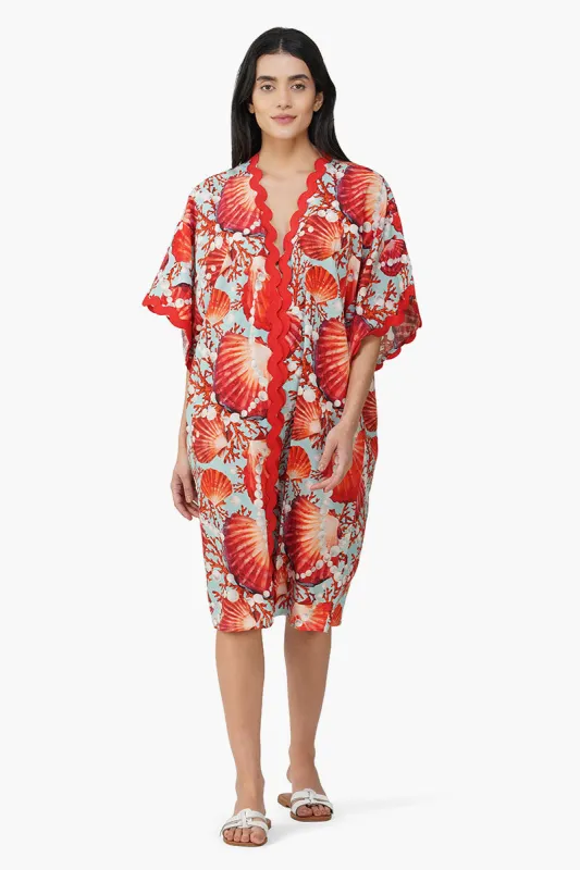 Nori Pearl Shell Printed Kaftan sold by America & Beyond
