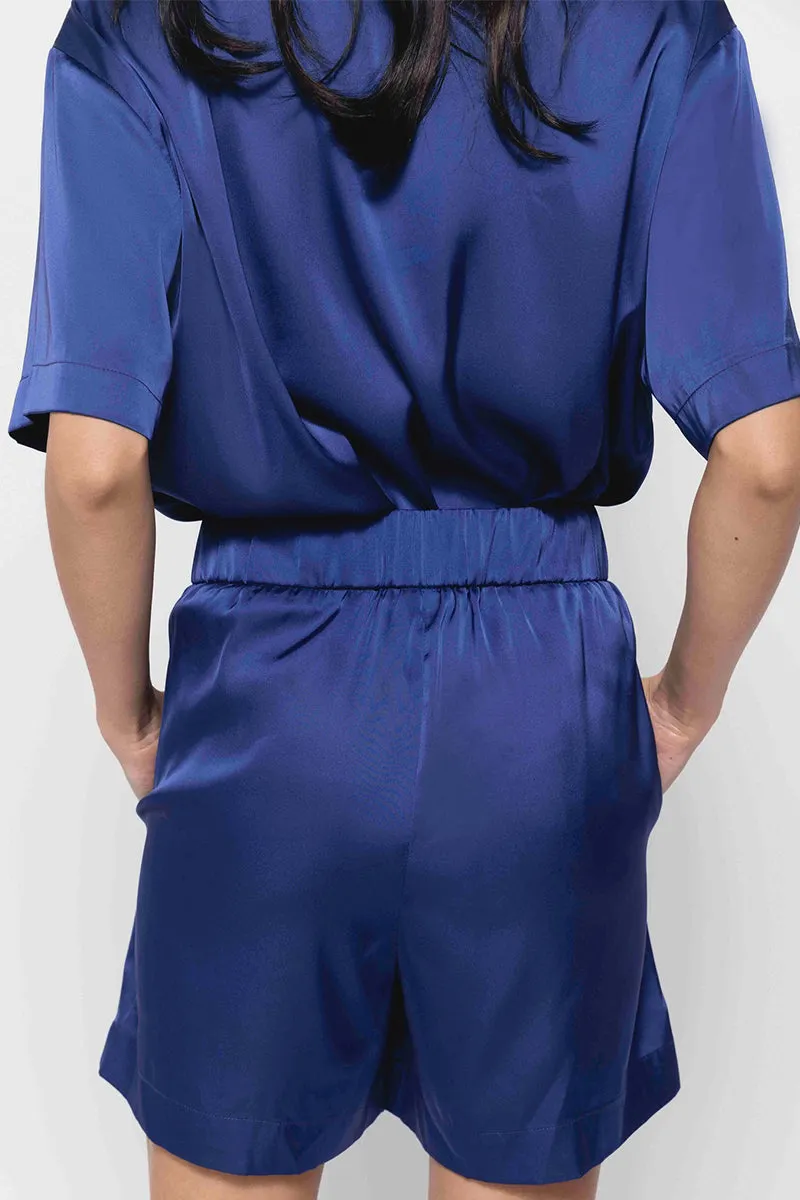 The Co-Ord Short Set in Mediterranean Blue sold by America & Beyond product image thumbnail 3