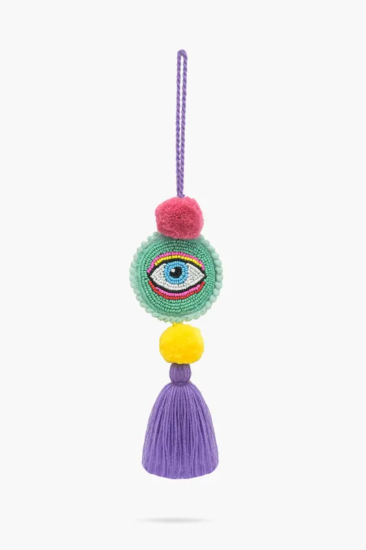Mint Mirage Eyes Embellished Tassel sold by America & Beyond