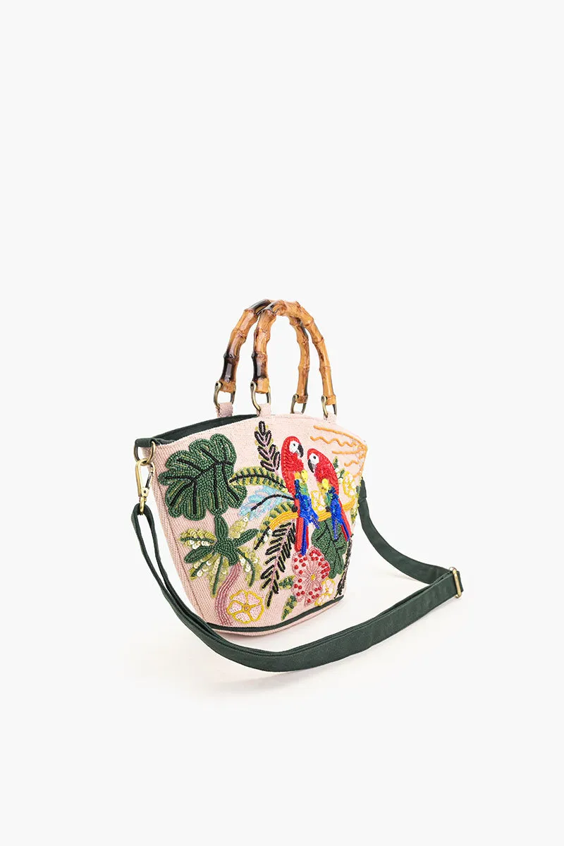 Sunny Parrot Beaded Top Handle Bag sold by America & Beyond product image thumbnail 3