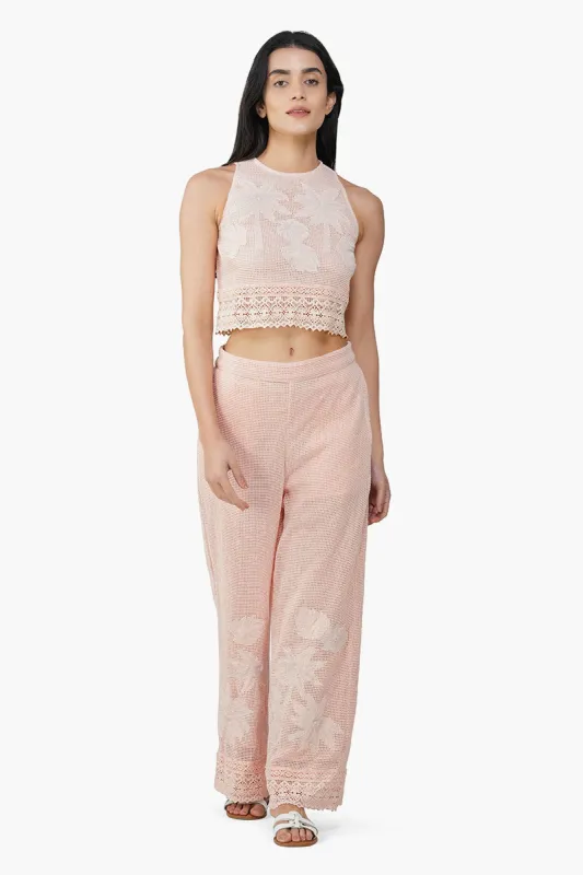 Summer Palm Patch Crochet Top sold by America & Beyond